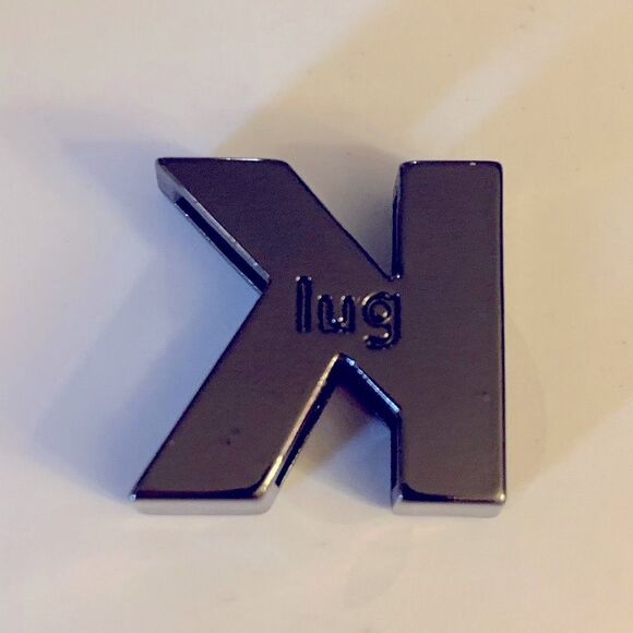 Lug Handbag Sparkle Letter Initial K Black Rhinestone Slide In to Lug Strap - Picture 2 of 5